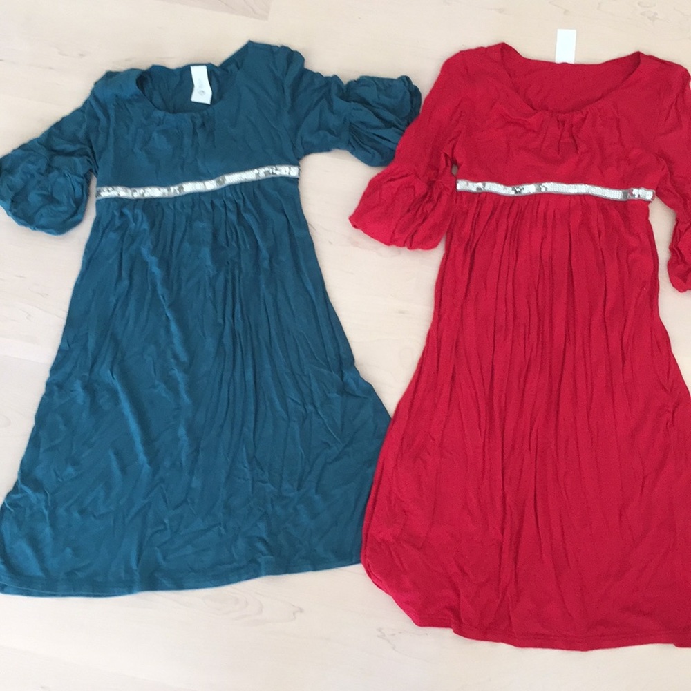 Girls dress size 12 sequin empire waist new